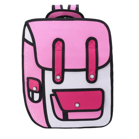 Anime-Inspired 3D Cheerful Backpack Pink