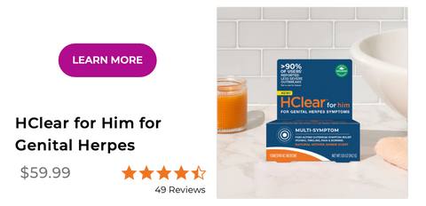 Herpes Symptom Relief for Men by HClear - Made with All-Natural and Organic Ingredients