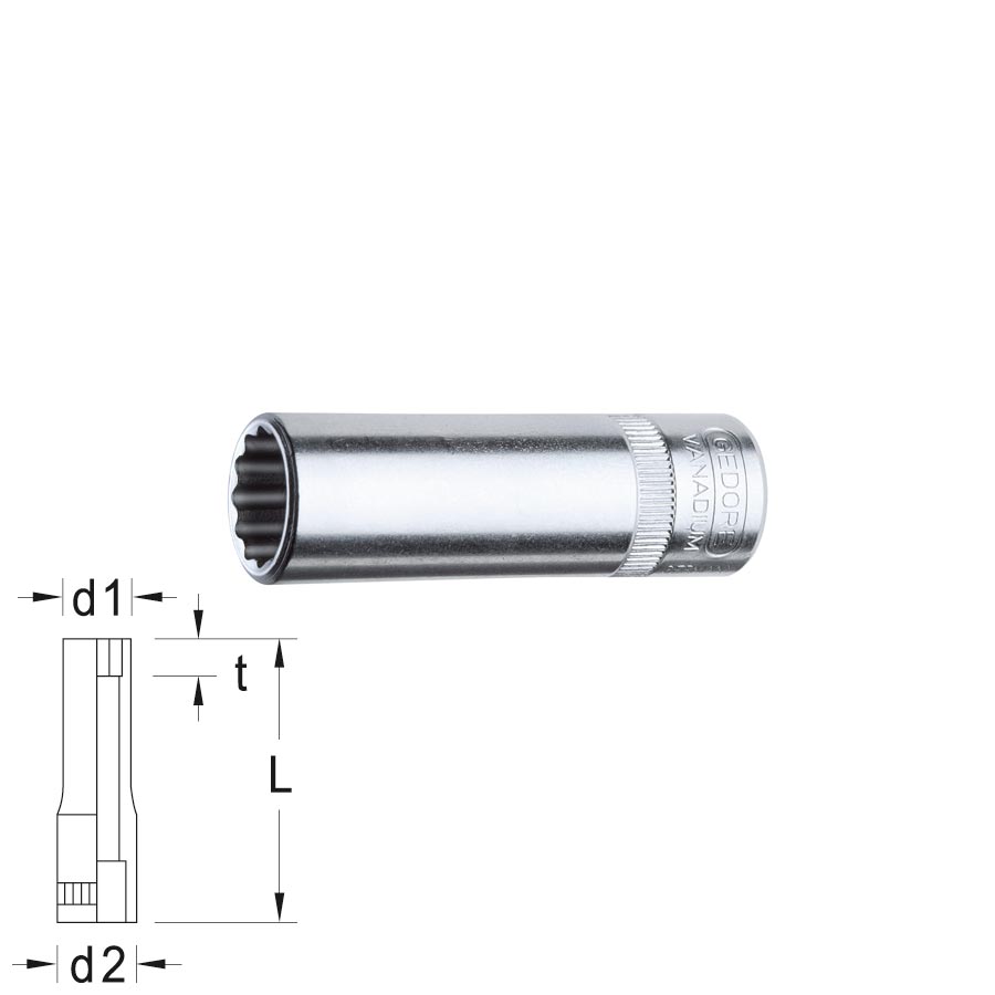 ゲドレー GEDORE】GEDORE インパクト用ソケット 6角 1 K21L 41mm