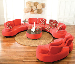 decorium red modern sofa