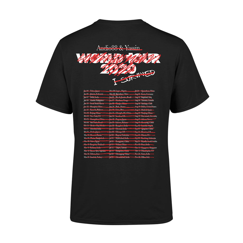 Audio Yassin Limited World Tour Shirt Schwarz Normale Musik