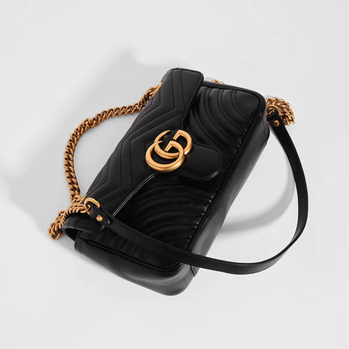 Gucci Horsebit 1955 Shoulder Bag Black and Ivory GG Denim Jacquard –  EliteLaza