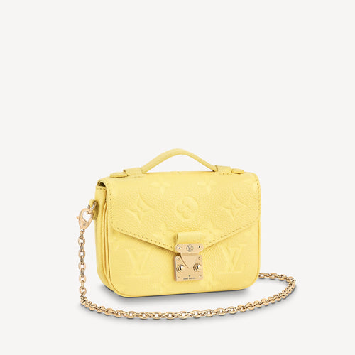 NTWRK - White Monogram Empreinte Leather Micro Metis Crossbody Bag Sku#