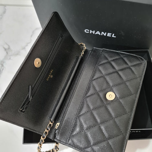 Chanel 19 O Case Pouch Quilted Goatskin Small at 1stDibs