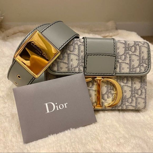 Dior Bags | New with Tags Dior 30 Montaigne Phone Holder Bag in Blue Oblique Jacquard | Color: Blue/Tan | Size: Os | Bybristolbay's Closet