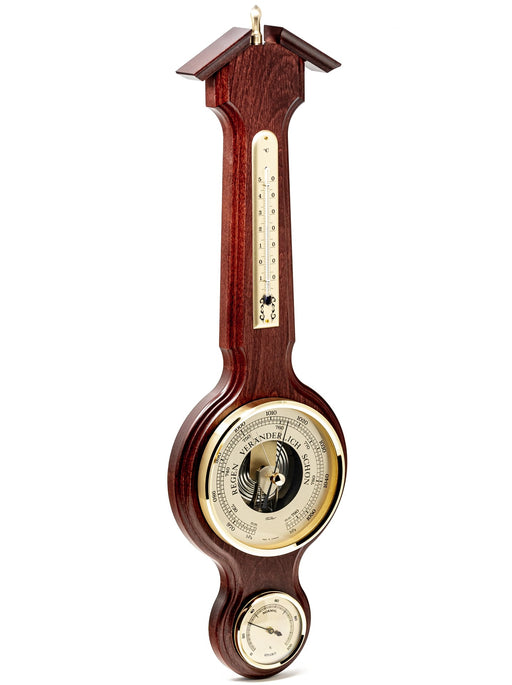 Fischer HYGROMETER / THERMOMETER Humidity and Temp - Dial w/White Face &  Stainless steel case