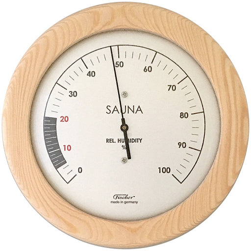 Sauna Thermometer + Hygrometer, 155 mm, Set: 196T-03F + 196H-03EN (English,  °F) - Made in Germany