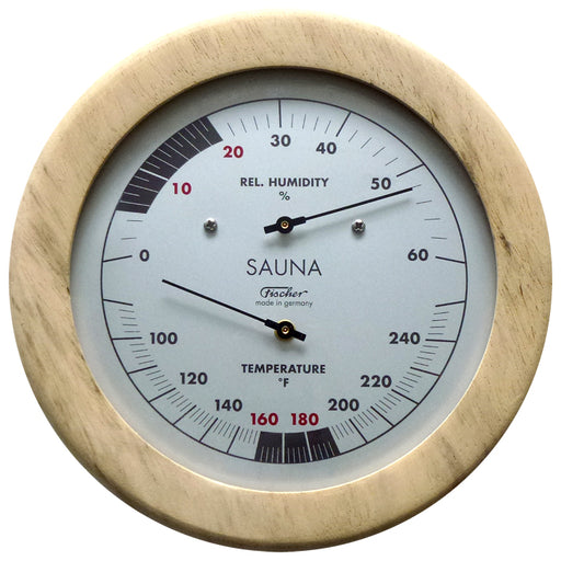 Fischer: 801-48, barometer combined with thermometer and hygrometer,  furthermore dew point, absolute humidity, dew point, vapor pressure,  saturation vapor pressure and saturation deficit, for outdoor use