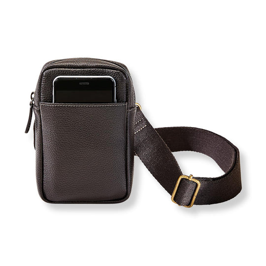 Levenger Lexi Triple-Zip Crossbody Traveler