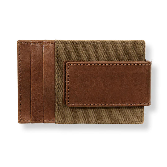 Levenger Bomber Jacket RFID Money Clip Card Wallet