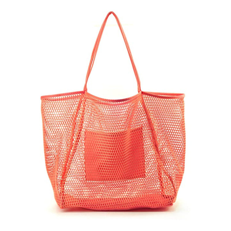 Frauen Strand Tote Tasche große Kapazität Schulter Handtasche, Orange