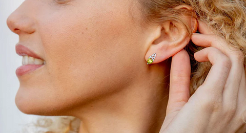 meaningful birthstone stud earrings August