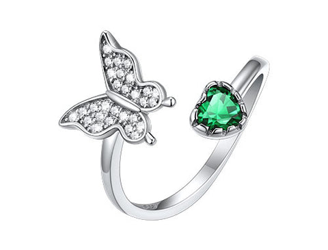 Birthstone Butterfly Ring