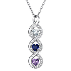 Mothers Birthstone Infinity Necklace