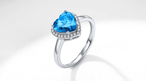 Natural sapphire diamond ring