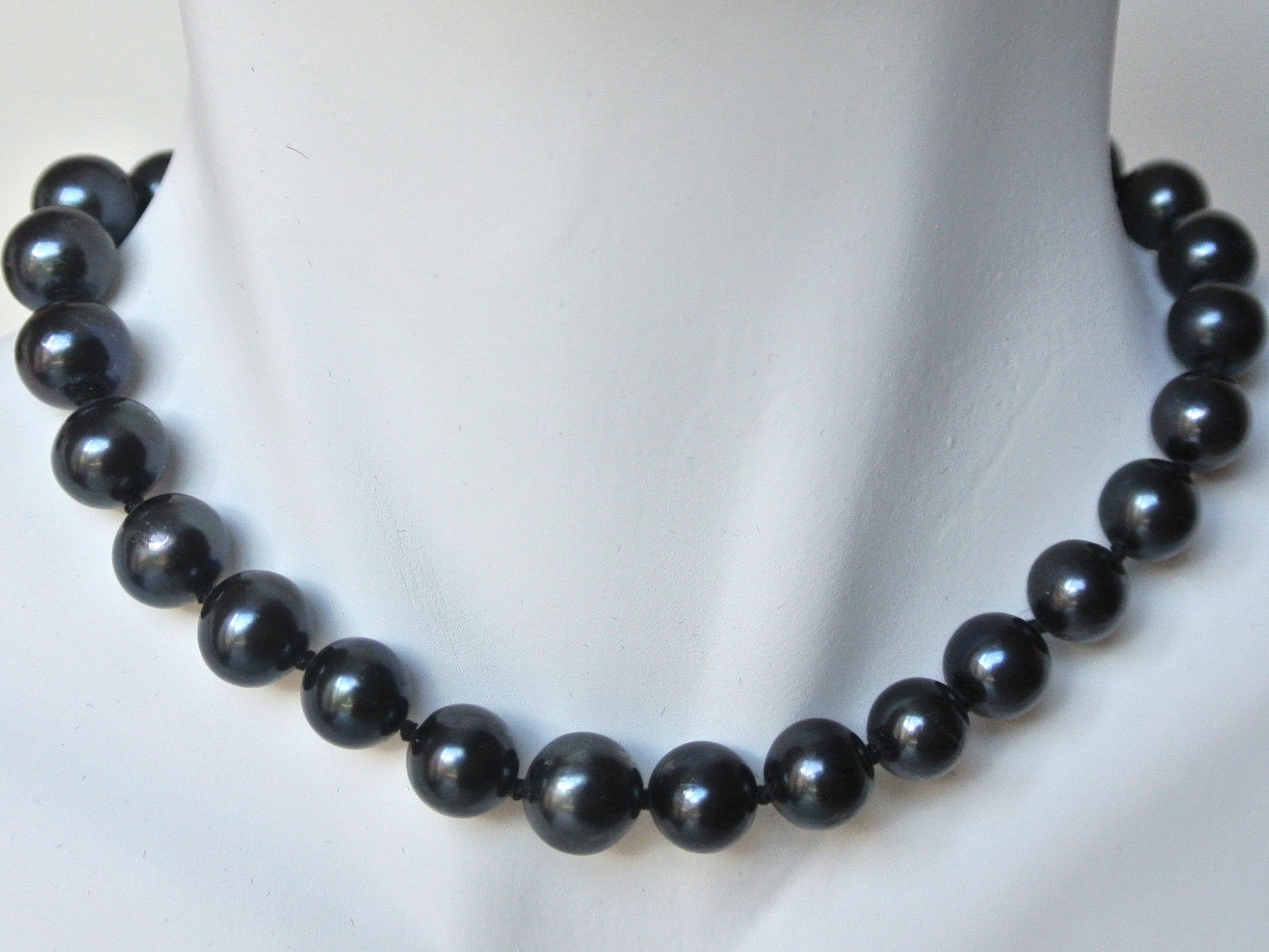 Dower & Hall Men's Freshwater Pearl Collar Necklace, Black Gloss at John  Lewis & Partners
