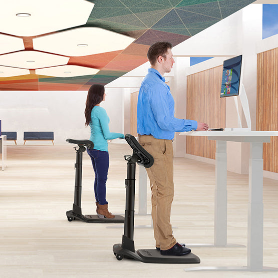 standing desk leaning chair