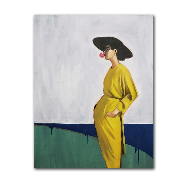 lady in the yellow dress