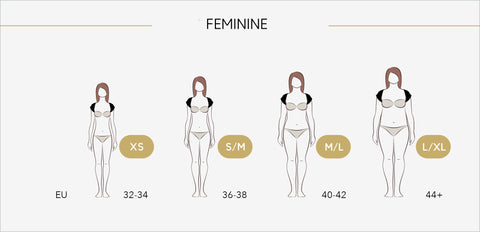 Feminine posture bolero size guide