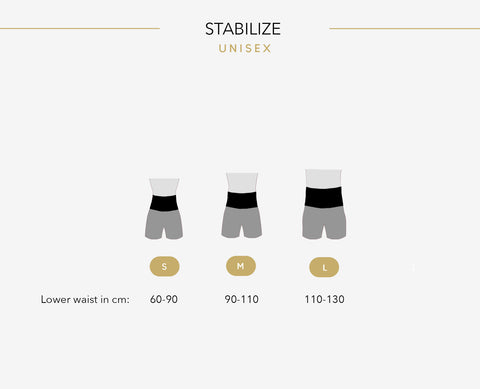 Back belt size guide