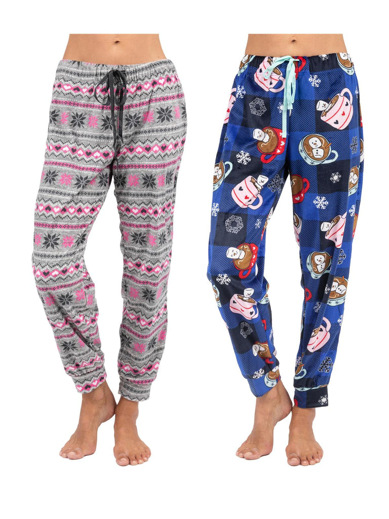 Disney Women's Plush Jogger Pajama Pants - Pack of 2 – Premium
