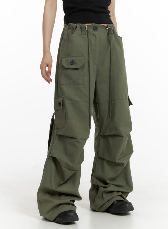 Love Tree Womens Nylon Parachute Pants Khaki Size Large NWT | eBay