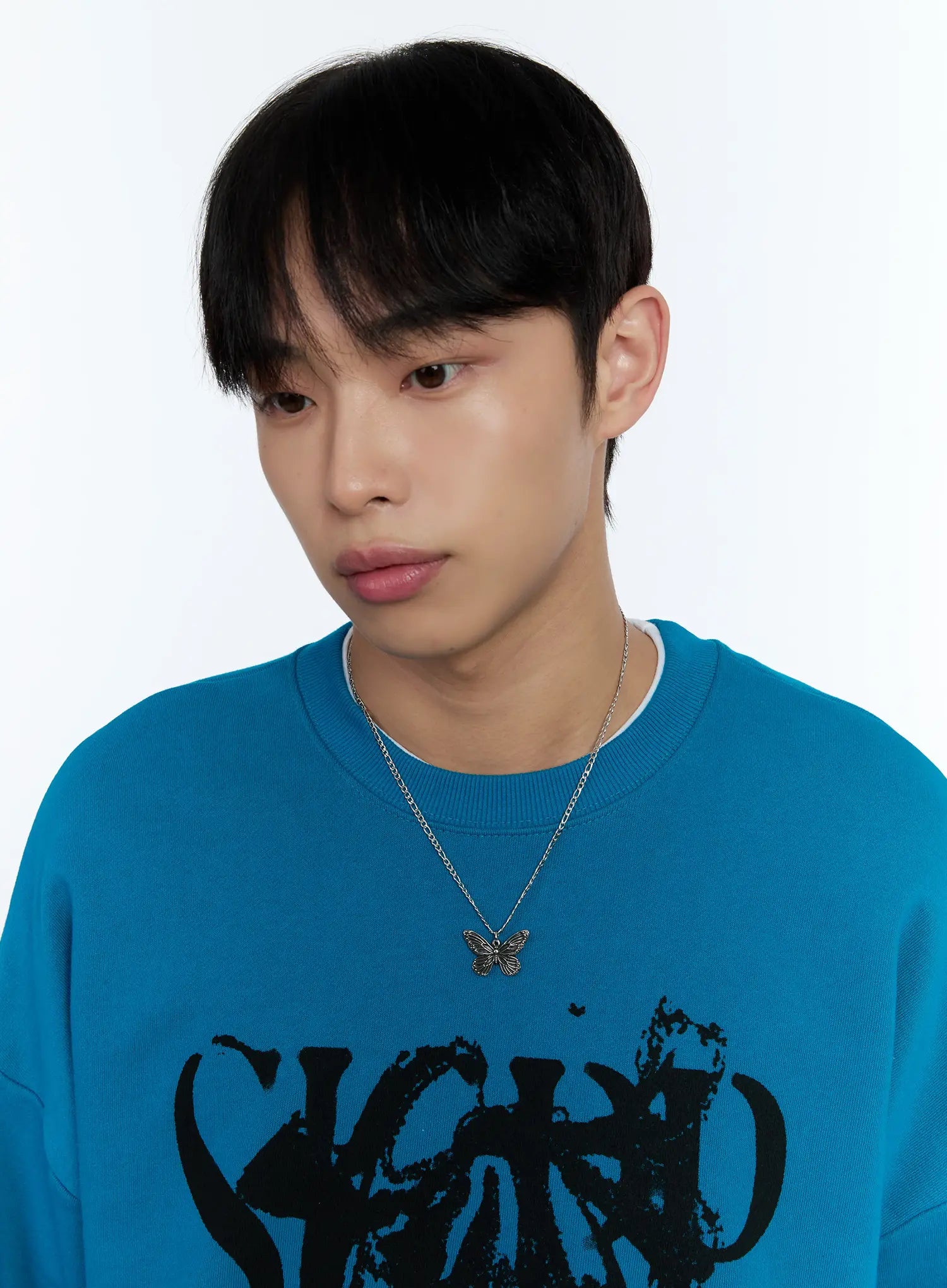 Men's Steel Butterfly Necklace IG515