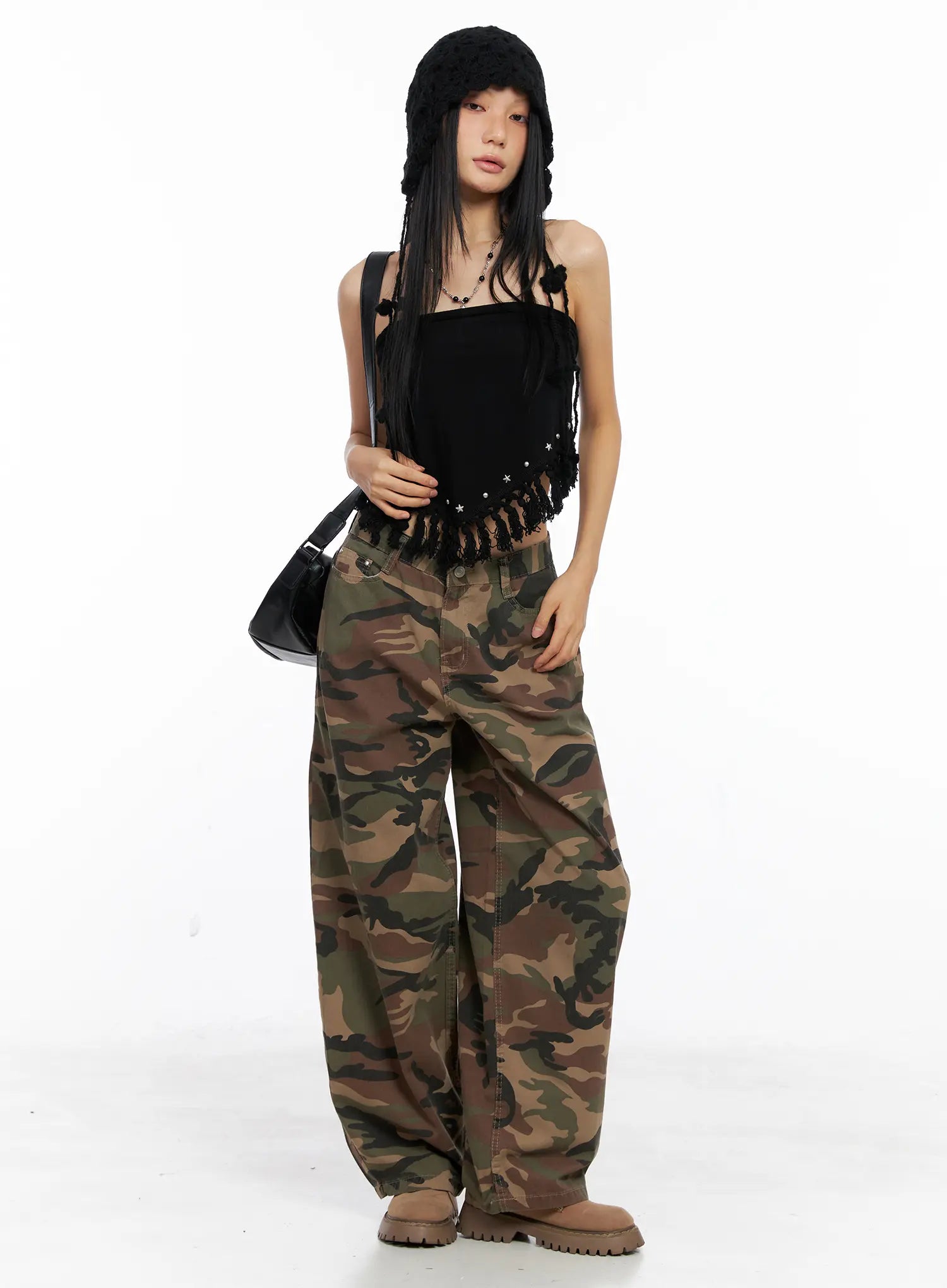 Military Wide-Leg Cotton Pants CS511