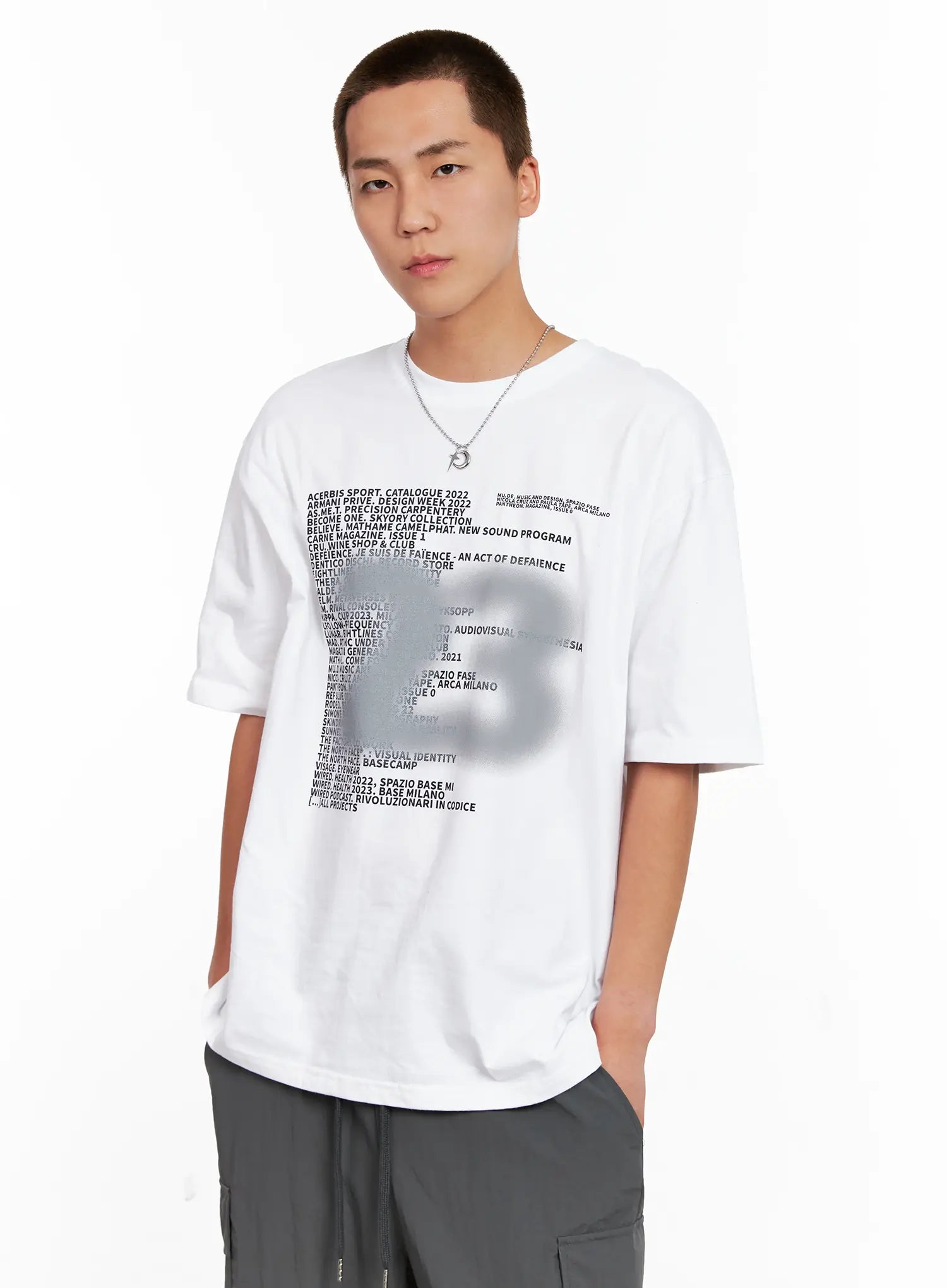 Men's Graphic Spray-Print Tee IG508