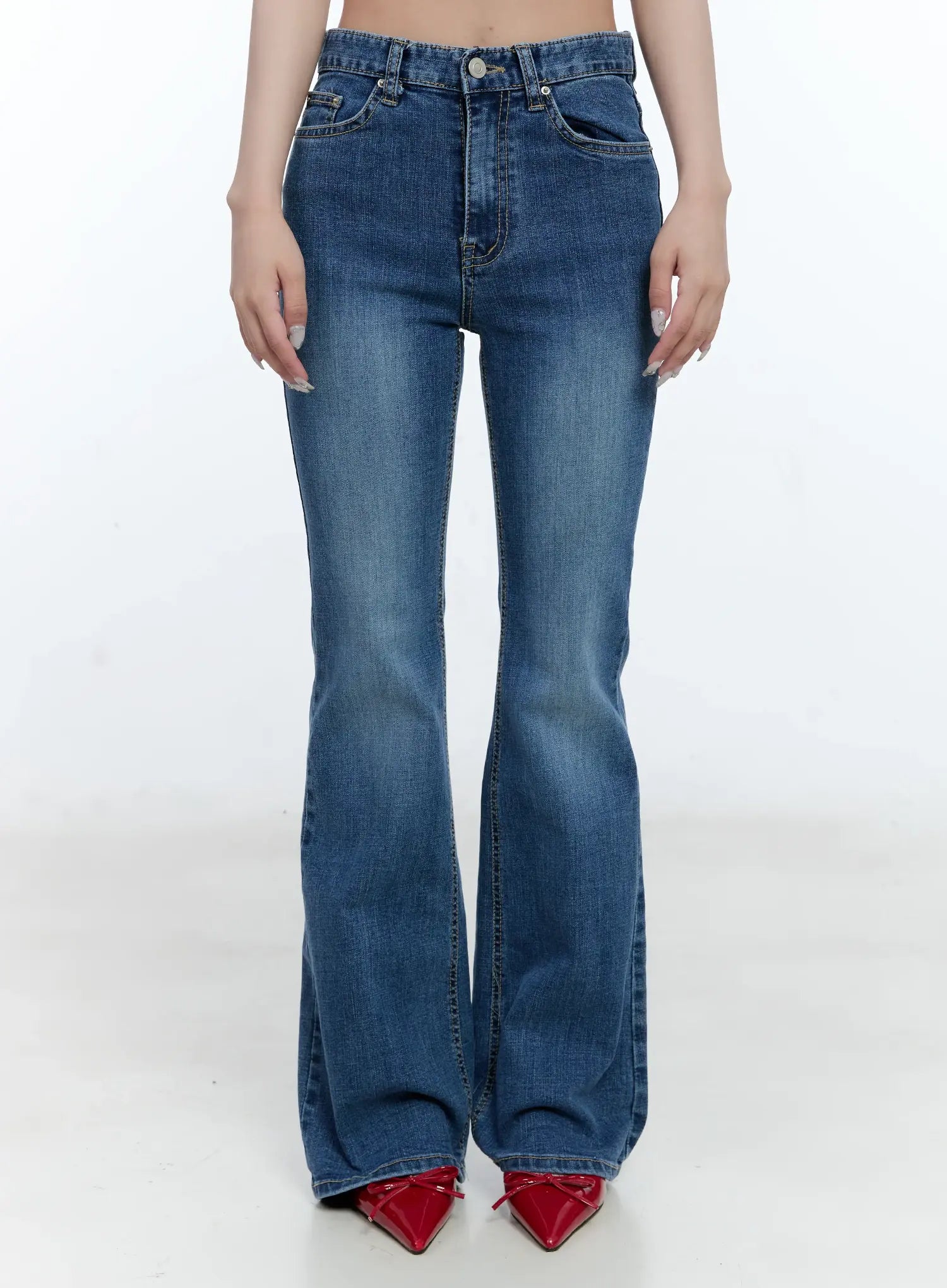 Gaeun Washed Flare Denim Jeans CG501
