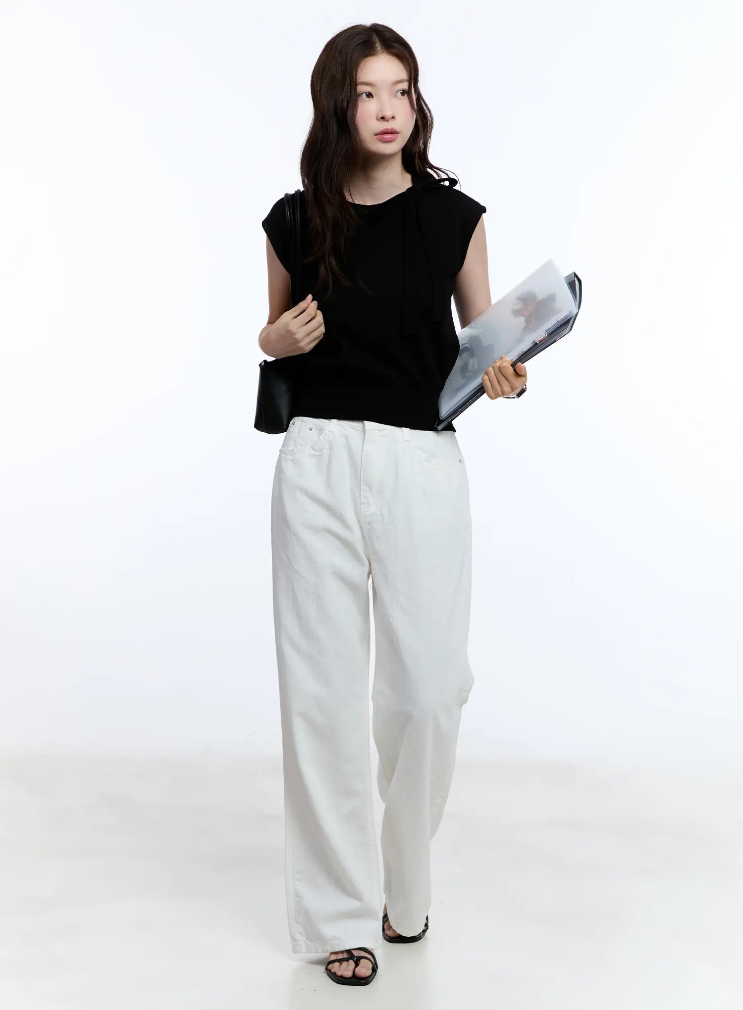 Solid Wide-Fit Pants CU513