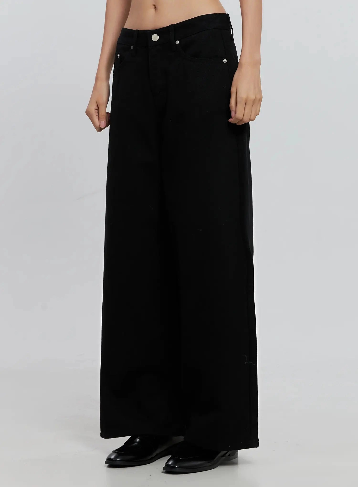 Casual Cotton Wide-Leg Trousers IS516