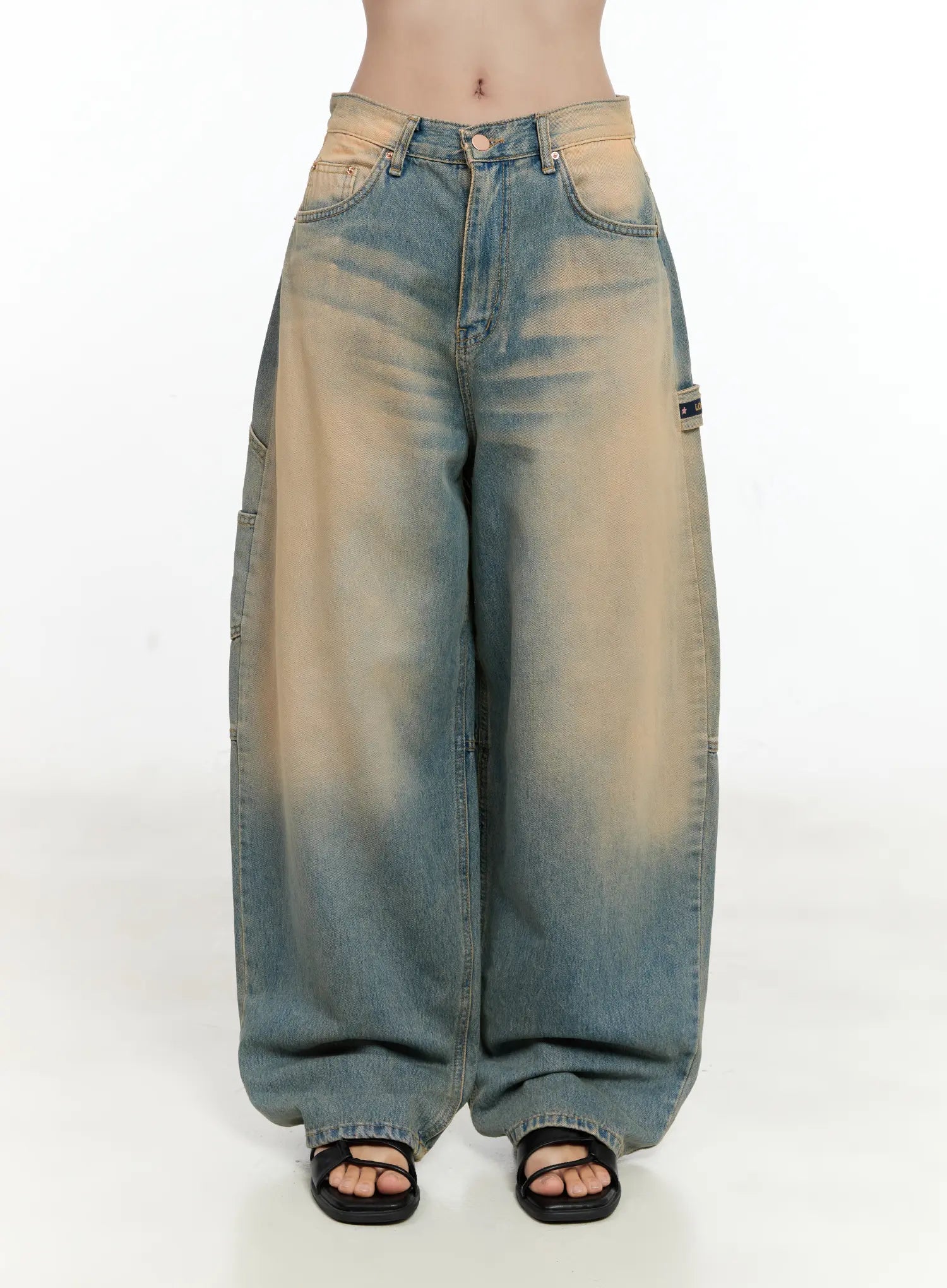 Danbi Washed Wide-Leg Denim Jeans CG501