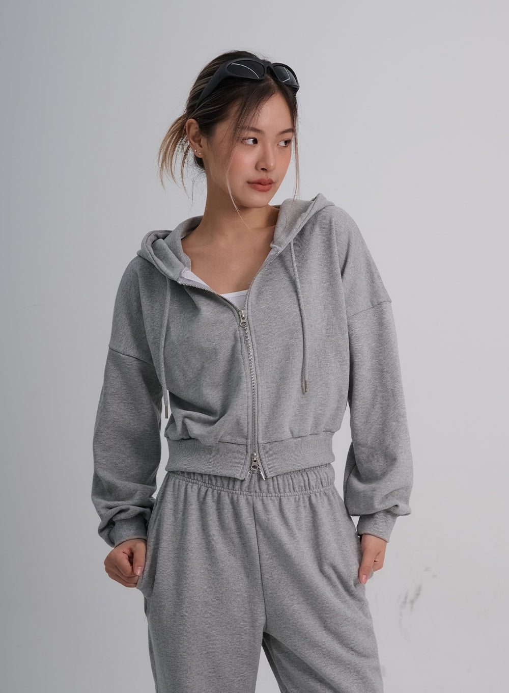 Lewkin Soft Basic Two Way Hoodie Zip Up C1210 - Lewkin