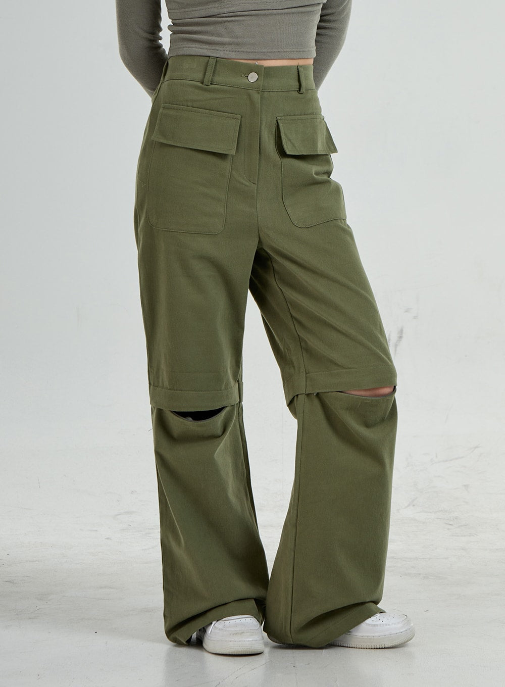 Front Pocket Wide Leg Pants CO25 - Lewkin