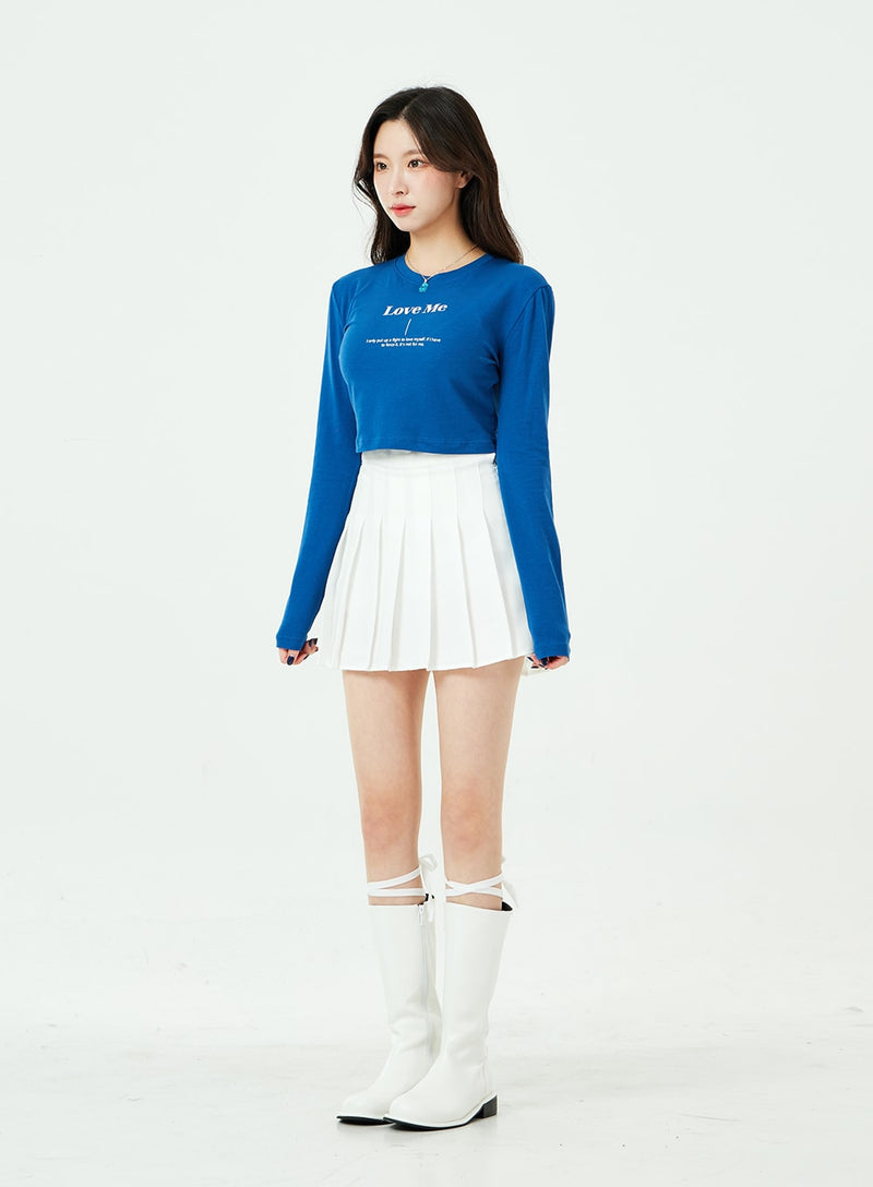 Basic Pleated Tennis Mini Skirt BS02 - Lewkin