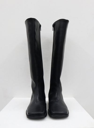 Daily Square Toe Long Boots OD01 - Lewkin