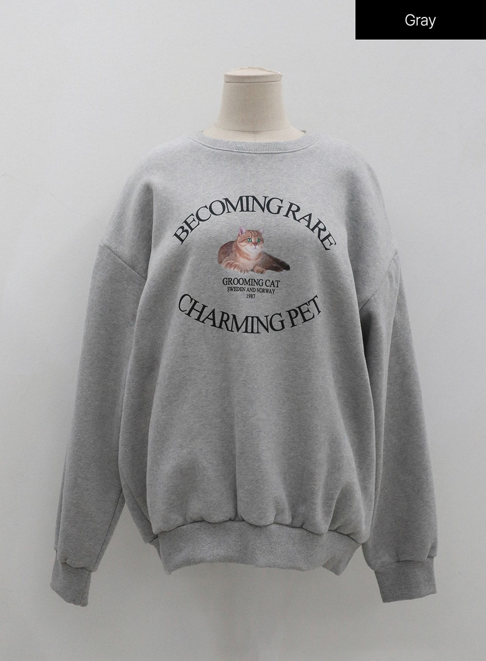 cat graphic sweatshirt