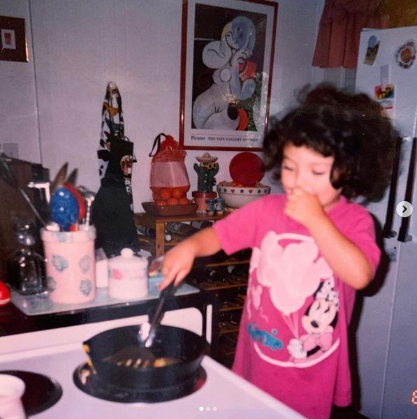 Camila Casanas as a child