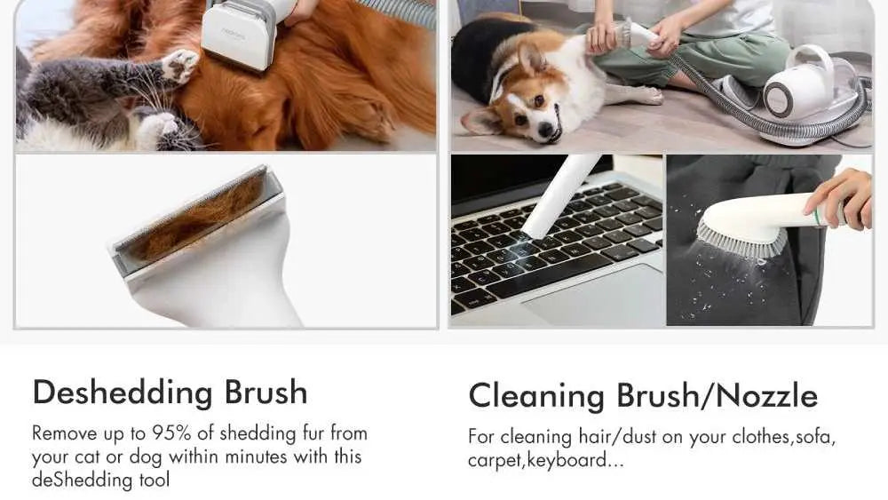 how to use dog vacuum brushes