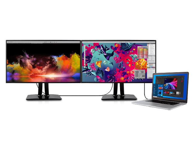 Enhanced productivity with dual monitor setup