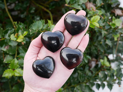 Black Obsidian Puffy Heart