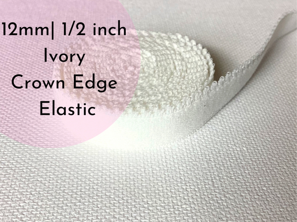 Bra / Lingerie Making Elastic. Scallop Edge, Plush Back. 12mm