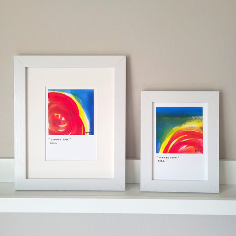 Framed hand painted notecards by Annazach Art