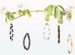 bracelets en pierres semi-précieuses - lithothérapie - à personnaliser - perles rondes de 8mm sur fil élastique