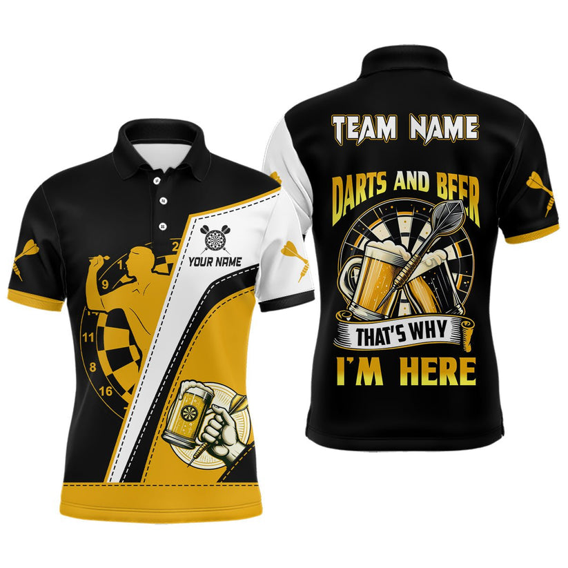 Dart and Beer Custom Men's Dart Polo Shirt