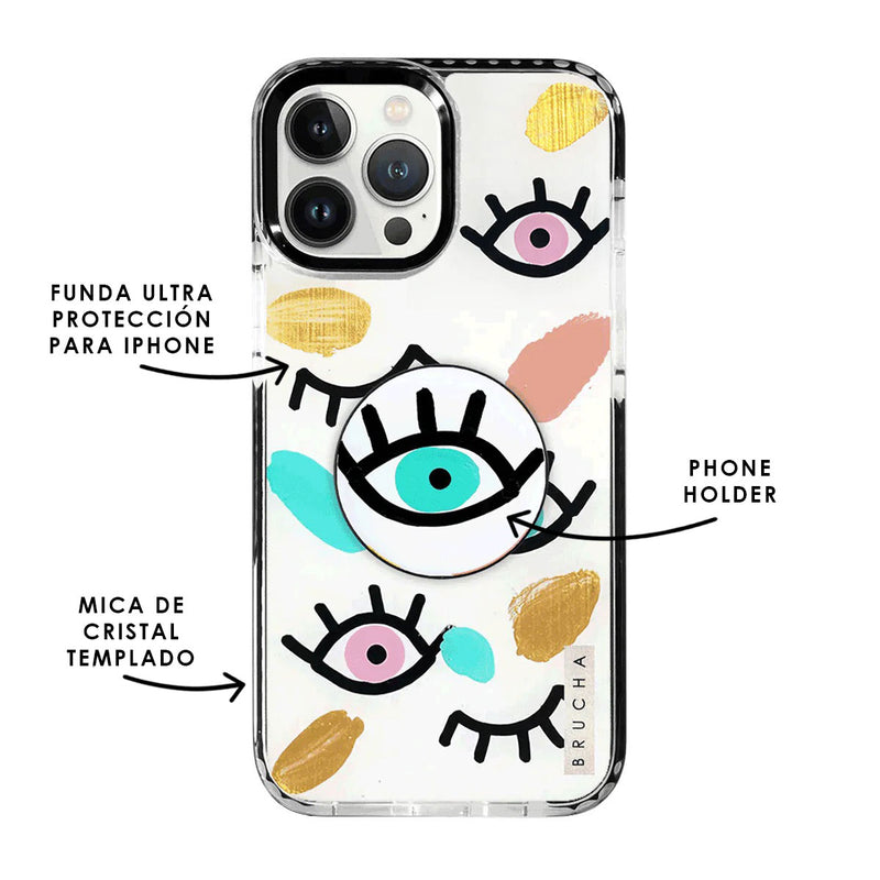 Funda ultra protectora pintada a mano para iPhone XR – Mon – BRUCHA