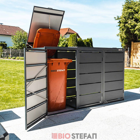 Dustbin box waste paper 240 BIO Stefan anthracite 3er