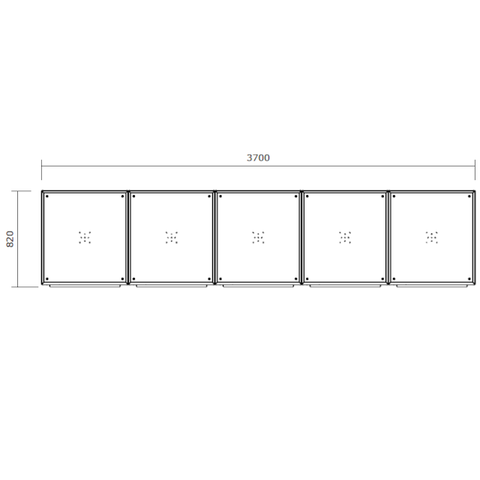 Stichtingsplan afvalbak 5er hout