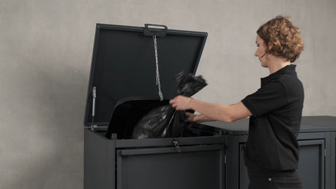 Garbage can cover lid gas damper